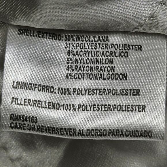 CALVIN KLEIN WOMENS GRAY WOOL BLEND PEACOAT SIZE 12 DETACHABLE HOOD - Picture 7 of 12